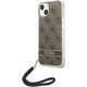 Guess Etui Guess do iPhone 14 6,1" brązowy/brown hardcase 4G Print Strap