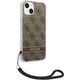 Guess Etui Guess do iPhone 14 6,1" brązowy/brown hardcase 4G Print Strap