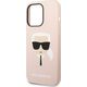 Karl Lagerfeld Etui Karl Lagerfeld do iPhone 14 Pro 6,1" hardcase jasnoróżowy/light pink Silicone Karl`s Head Magsafe