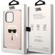 Karl Lagerfeld Etui Karl Lagerfeld do iPhone 14 Pro 6,1" hardcase jasnoróżowy/light pink Silicone Karl`s Head Magsafe