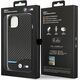 BMW Etui BMW do iPhone 14 6,1" czarny/black Leather Carbon