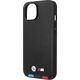 BMW Etui BMW do iPhone 14 6,1" czarny/black Leather Stamp Tricolor Magsafe