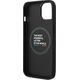 BMW Etui BMW do iPhone 14 Plus 6,7" czarny/black Leather Stamp Tricolor Magsafe