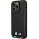 BMW Etui BMW do iPhone 14 Pro 6,1" czarny/black Leather Stamp Tricolor Magsafe