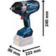 Klucz udarowy Bosch  GDS 18V-1000 18 V 1/2"