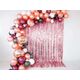 PartyDeco Kurtyna Party Zasłona różowe złoto Ścianka 90x250