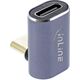 Adapter USB InLine InLine® USB4 Adapter, USB Type-C male/female up/down angled, aluminium, grey