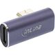 Adapter USB InLine InLine® USB4 Adapter, USB Type-C male/female vertical right/left angled, aluminium, grey