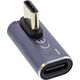 Adapter USB InLine InLine® USB4 Adapter, USB Type-C male/female vertical right/left angled, aluminium, grey
