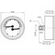 Afriso Termomanometr TM80 0-10bar 1/2 AX 20-120^C (S)A
