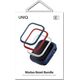 Uniq Ramka UNIQ do etui Moduo Apple Watch 4/5/6/7/8/SE 44/45mm Niebieski-Czerwony-Biały/Blue-Red-White [3 PACK]