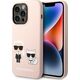 Karl Lagerfeld Karl Lagerfeld KLHMP14LSSKCI iPhone 14 Pro 6,1" hardcase jasnoróżowy/light pink Silicone Karl & Choupette Magsafe NoSize