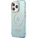 Guess Guess GUHMP13LHTCMB iPhone 13 Pro / 13 6,1" niebieski/blue hard case Gold Outline Translucent MagSafe NoSize