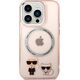 Karl Lagerfeld Karl Lagerfeld KLHMP14LHKCP iPhone 14 Pro 6,1" hardcase różowy/pink Karl & Choupette Aluminium Magsafe NoSize