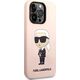 Karl Lagerfeld Etui Karl Lagerfeld KLHMP14LSNIKBCP Apple iPhone 14 Pro hardcase różowy/pink Silicone NFT Ikonik Magsafe