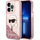 Karl Lagerfeld Etui Karl Lagerfeld KLHCP14LLNKHCP Apple iPhone 14 Pro różowy/pink hardcase Glitter NFT Karl Head