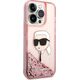 Karl Lagerfeld Etui Karl Lagerfeld KLHCP14LLNKHCP Apple iPhone 14 Pro różowy/pink hardcase Glitter NFT Karl Head