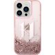Karl Lagerfeld Etui Karl Lagerfeld Liquid Glitter Big KL HardCase do iPhone 14 Pro różowe