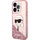 Karl Lagerfeld Etui Karl Lagerfeld KLHCP14XLNKHCP Apple iPhone 14 Pro Max różowy/pink hardcase Glitter NFT Karl Head