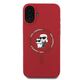 Original Case IPHONE 16 PLUS Karl Lagerfeld Hardcase Silicone Karl&Choupette Ring MagSafe red 3666339318697