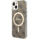 Guess Zestaw Guess GUBPP14MH4EACSW Case+ Charger iPhone 14 Plus 6,7" brązowy/brown hard case 4G Print MagSafe NoSize