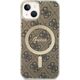 Guess Zestaw Guess GUBPP14MH4EACSW Case+ Charger iPhone 14 Plus 6,7" brązowy/brown hard case 4G Print MagSafe NoSize