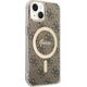 Guess Zestaw Guess GUBPP14MH4EACSW Case+ Charger iPhone 14 Plus 6,7" brązowy/brown hard case 4G Print MagSafe NoSize