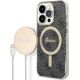 Guess Zestaw Guess GUBPP14XH4EACSK Case+ Charger iPhone 14 Pro Max 6,7" czarny/black hard case 4G Print MagSafe NoSize