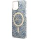 Guess Zestaw Guess GUBPP14MH4EACSB Case+ Charger iPhone 14 Plus 6,7" niebieski/blue hard case 4G Print MagSafe NoSize