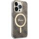 Guess Zestaw Guess GUBPP14XH4EACSW Case+ Charger iPhone 14 Pro Max 6,7" brązowy/brown hard case 4G Print MagSafe NoSize