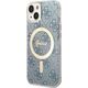 Guess Zestaw Guess GUBPP14SH4EACSB Case+ Charger iPhone 14 6,1" niebieski/blue hard case 4G Print MagSafe NoSize