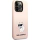 Karl Lagerfeld Karl Lagerfeld KLHCP14LSNCHBCP iPhone 14 Pro 6,1" hardcase różowy/pink Silicone Choupette NoSize
