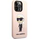 Karl Lagerfeld Karl Lagerfeld KLHCP14LSNIKBCP iPhone 14 Pro 6,1" hardcase różowy/pink Silicone Ikonik NoSize