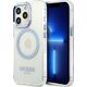 Guess Guess GUHMP13LHTRMB iPhone 13 Pro / 13 6,1" niebieski/blue hard case Metal Outline Magsafe