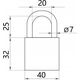 Gerda SECURE KSWS S40 Zestaw 2-twins kłódek mosiężnych n