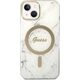 Guess Guess zestaw ładowarka MagSafe + etui do iPhone 14 Plus 6,7" białe Marble (GUBPP14MHMEACSH)