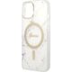 Guess Guess zestaw ładowarka MagSafe + etui do iPhone 14 Plus 6,7" białe Marble (GUBPP14MHMEACSH)