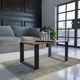 Lumarko Stolik Kawowy Ława Salon Loft Modern Dąb Artisan - Czerń!