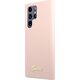 Guess Etui Guess GUHCS23LLSLMGPP Samsung Galaxy S23 Ultra różowy/pink hardcase Silicone Script Metal Logo