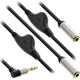Kabel InLine Jack 3.5mm - Jack 3.5mm x2 0.25m czarny (99253A)