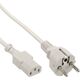 Kabel zasilający InLine InLine® Power cable, Type F straight to IEC connector, 5.0m, grey