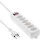 Listwa zasilająca InLine InLine® Power strip SWITZERLAND, 6-way, with switch, 1.5m, white