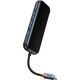 HUB USB Baseus Adapter 4w1 Baseus Hub USB-C na 4xUSB 3.0 (ciemny szary)