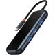 HUB USB Baseus Adapter 4w1 Baseus Hub USB-C na 4xUSB 3.0 (ciemny szary)