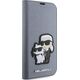 Karl Lagerfeld Etui Karl Lagerfeld KLBKP14LSANKCPG Apple iPhone 14 Pro bookcase srebrny/silver Saffiano Karl & Choupette