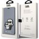 Karl Lagerfeld Etui Karl Lagerfeld KLBKP14LSANKCPG Apple iPhone 14 Pro bookcase srebrny/silver Saffiano Karl & Choupette