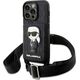 Karl Lagerfeld Etui Karl Lagerfeld KLHCP14LCSAKHPKK Apple iPhone 14 Pro hardcase czarny/black Crossbody Saffiano Monogram Ikonik