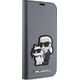 Karl Lagerfeld Etui Karl Lagerfeld KLBKP14SSANKCPG Apple iPhone 14 bookcase srebrny/silver Saffiano Karl & Choupette