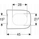 Deska sedesowa Geberit Geberit Smyle Square Deska sedesowa, mocowanie z góry, wolne opadanie, z widocznym siedziskiem, slim design [20]