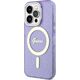 Guess Guess Glitter Gold MagSafe - Etui iPhone 14 Pro Max (Purpurowy)